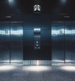 Modern entrance hall of the house with an elevator