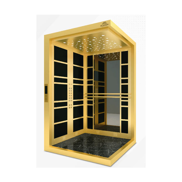 Renkli Cam Gold Paslanmaz Kabin